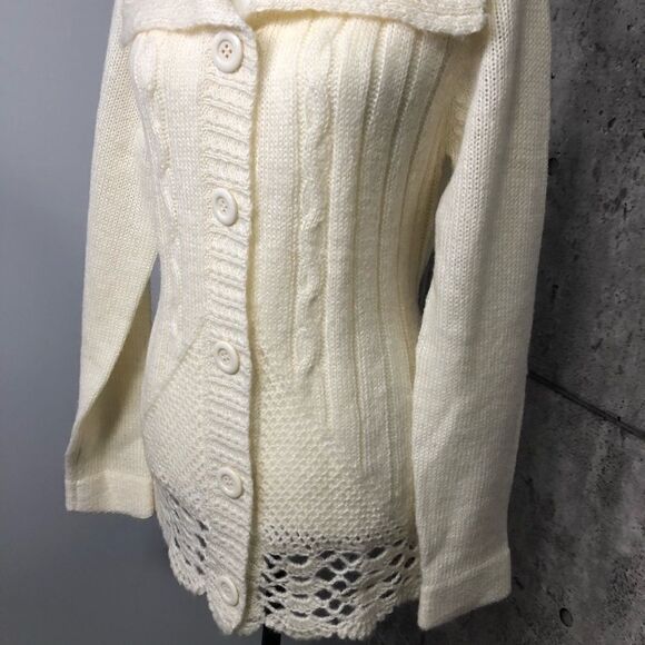 𝅺🆕 Carducci Woolblend Ivory sweater Cardigan - Picture 5 of 9
